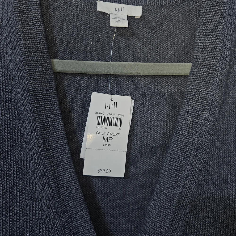 J. Jill Heather Gray Cardigan Sweater - Picture 2 of 6